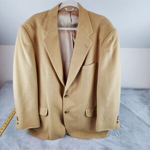 Preswick Moore Sport Coat Camel Mens Sz 44 Tan‎ Jacket Blazer Regular *FLAW*
